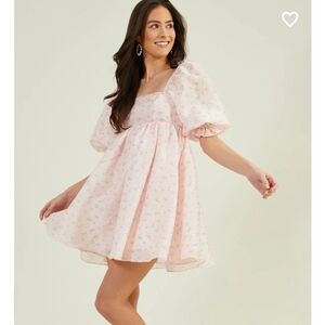 Stephanie Floral Dress Light Pink